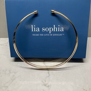 Lia Sophia Gold-Tone 3 Tier Women's Choker Necklace